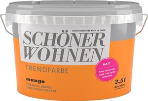 Schöner Wohnen Trendfarbe matt 2,5 L Farbwahl, Farbe:Mango
