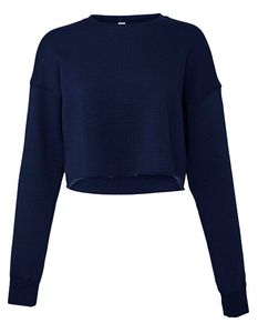 Bella+Canvas Damen Sweatshirt Cropped Crew Fleece 7503 Blau Navy S