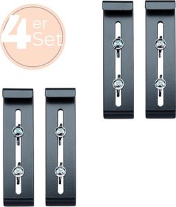 4x Blumenkastenhalterung Fensterbank ohne Bohren unsichtbare Befestigung Blumenkasten Halterung für jedes Fenster mit Fensterbank Anthrazit