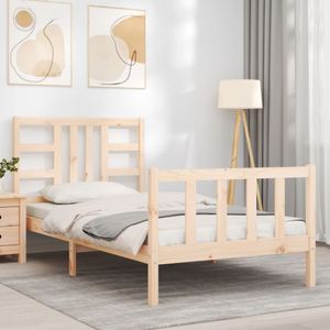 Maison Exclusive Rám postele s čMaison Exclusive 90 x 190 cm masivní dřevo
