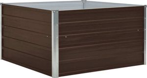 vidaXL Zvýšená posteľ 100 x 100 x 45 cm Pozinkovaná oceľ Hnedá vidaXL Zvýšená posteľ 100 x 100 x 45 cm Pozinkovaná oceľ Hnedá
