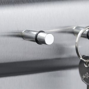 Edelstahl Schlüsselleiste mit Magnettafel + Ablage Schlüsselbord Schlüsselbrett
