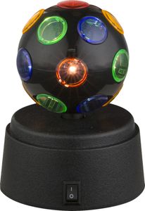 GLOBO stolová lampa LED s vypínačom disko svetlo párty svetlo disko guľa farebné 28017