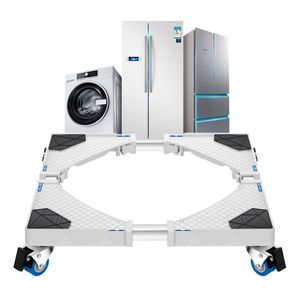 Waschmaschinen-Untergestell Zaberfeld Waschmaschinen Sockel mit 4 Rollen Podest max. 300 kg Edelstahl Weiß