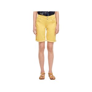 24756 S. Oliver, Karolin Bermuda,  Damen kurze Jeans Shorts Bermudas, Stretchdenim, yellow, D 34 W 27