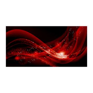 Tulup® Glas-Bild - 100x50 -Wandkunst - Wandbild hinter gehärtetem Sicherheitsglas  - Kunst: modern & klassisch - Abstraktes - Rot