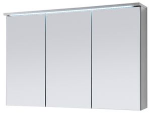 Spiegelschrank Badschrank Spiegel Badhängeschrank Badmöbel "Kirkja I" Titan / Weiß 100 cm
