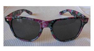 Ra-V-412-4 schwarz-bunt Damen Blumen Brille Hippiebrille