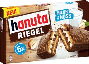 FERRERO hanuta Riegel Nussriegel 5 Riegel