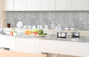 Küchenrückwand Folie selbstklebend BETON II 350 x 60 cm - Klebefolie - Dekofolie - Spritzschutz für Küche -