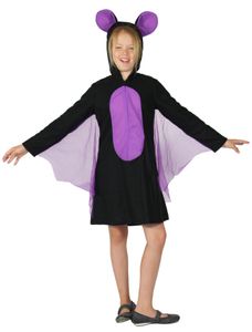 Fledermaus Kostüm für Mädchen, Größe:110/116