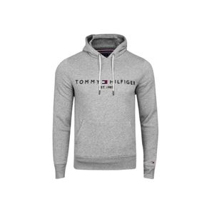 Tommy Hilfiger Herren Logo Pullover Hoodie, Grau XL