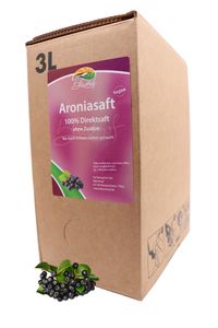 Bleichhof Aroniasaft – 100% Direktsaft, vegan, OHNE Zuckerzusatz, Bag-in-Box mit Zapfsystem (1x 3l Saftbox)