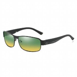 ZHIYI Fahrerbrille und Nachtfahrbrille, Vintage-Metall-polarisierte Nachtsichtbrille, blendfreie Anti-UV-Sonnenbrille