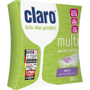 Claro Öko Multi Tabs Geschirrspültabs Spülmaschinentabs 30 Stück