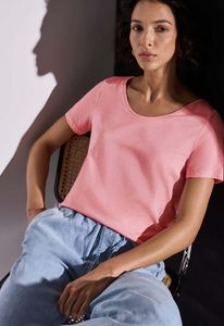 Street One V-Shirt 'Style Gerda', A322897, blush peach, Gr. 42
