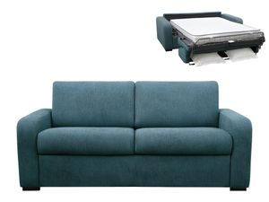 Schlafsofa mit Matratze 3-Sitzer - Matratze 14 cm - Stoff - Blau - BEVIS