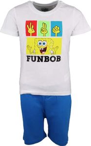Spongebob Schwammkopf Kinder kurzarm Pyjama Schlafanzug – Blau / 110
