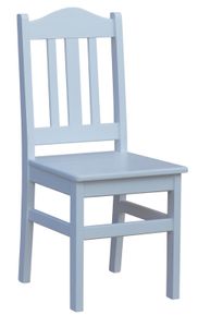 Drevená stolička z masívneho borovicového dreva v bielej farbe