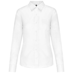 Kariban Damen Bluse Jessica langarm K549 Weiß White S