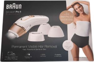 Braun IPL Silk Expert Pro 5 epilátor pre ženy/mužov, 4 nástavce, viditeľné odstránenie chĺpkov, Designed In Germany, Venus intimate shaver, Alterna