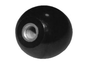1 Stück - Kugelknopf M 10 - Ø 50 mm - DIN319 - Stahlgewinde - schwarz