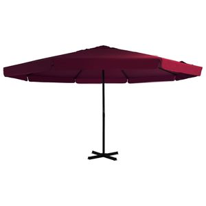 vidaXL Sonnenschirm mit Aluminium-Mast 500 cm Bordeauxrot