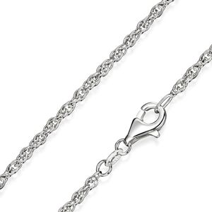 MATERIA Doppel Ankerkette Silber 925 - 2mm Damen Halskette ohne Anhänger 40-70cm im Etui #K41, Länge Halskette:70 cm