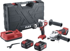Flex Akku-Schlag-Bohrschrauber PD2G 18-ECFC + Akku-Winkelschleifer L 125 18.0-EC