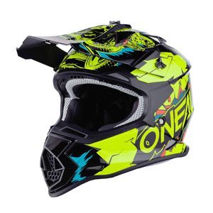O'NEAL Kinder Motocross Helm 2SRS Villain Youth, Neon Gelb, M