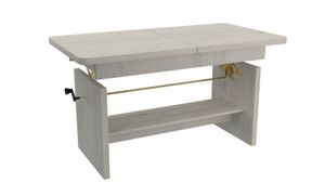 Minio, Tisch “Janek” 116-156 cm, klappbar, Kraft Weiss Eiche Farbe