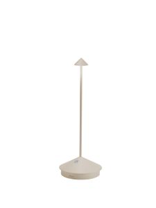 Zafferano Pina Tischlampe - Aufladbare LED Außenlampe - 29 cm - Creme