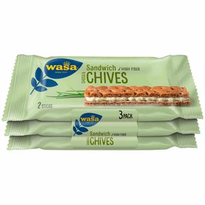 Wasa Sandwich Käse & Schnittlauch 3 Stück á 37 g 8 Packungen