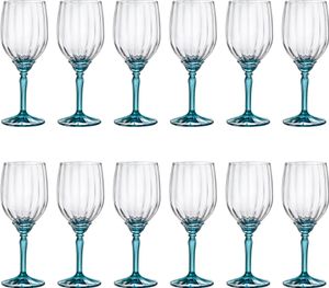 Bormioli Rocco Florian Weißweingläser – 380 ml – Blau – 12 Stück