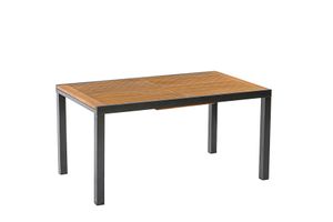 Merxx Tisch "Tilos" ausziehbar - Aluminiumgestell graphit und Akazienholz