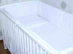 PRIMAWELA Nestchen 420 cm Bettumrandung Babybett Baby Kinder Nest Kopfumrandung 12. Weiß