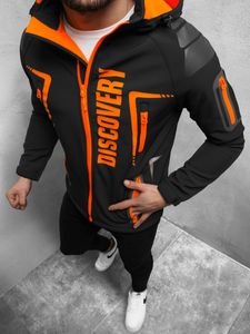 Ozonee Herren-Softshell Jacke Livingston black a Orange XL