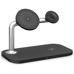 COFI Magnetische Kabellose Ladegerät, 3 in 1 Mag Safe Ladegerät 18W Ladeständer Wireless Charger