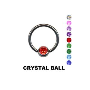 BCR Klemmkugel Ring: Lippenbändchen Klemmring Piercing Dunkelblau 8 mm