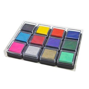 EDUPLAY 220-061 Mini Stempelkissen, mehrfarbig, 12-teilig (1 Set)
