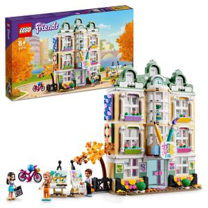 LEGO 41711 Friends Emmas Kunstschule, Heartlake City Schule mit 3 Mini-Puppen