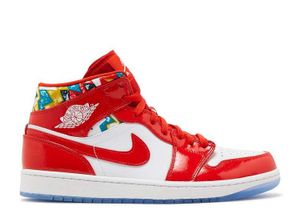 Air Jordan 1 Mid Barcelona Sweater Red Patent - EU: 36