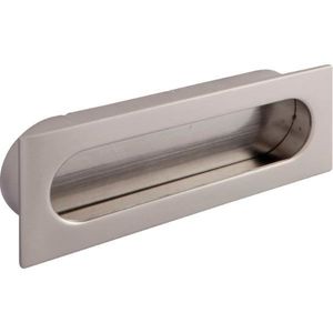 Muschelgriff Azan Breite 125 mm, Einlassmaß 121 x 39 mm, ZN Edelstahl Effekt
