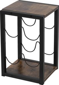 Stojan na víno ML-Design na 4 láhve, vintage, volně stojící stojan na láhve ze dřeva a kovu Stojan na víno ML-Design na 4 láhve, vintage, volně stojící stojan na láhve ze dřeva a kovu