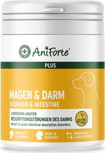 AniForte plus Magen & Darm Hunde Tabletten 90 Stück - Bei akutem Durchfall & Magen-Darm-Beschwerden, Präbiotika zum Darmflora aufbauen