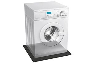 Metrox Antivibrationsmatte für Waschmaschinen & Trockner 60 x 60 x 0,8 cm, schwarz