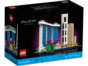 LEGO 21057 Architecture Singapur Skyline-Set, Modellbausatz mit Marina Bay Sands, Set zum Stressabbau, Home- und Büro-Deko zum Basteln und Sammeln für Erwachsene, Geschenk für Frauen und Männer