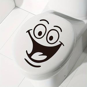 GKA WC Deckel Aufkleber Smile GK21 lächelndes Gesicht Toilettendeckel Tattoo selbstklebend Toilette Sticker Toilettendeckelaufkleber