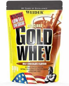 Weider Gold Whey 500 g Milchschokolade / Whey Protein / Schmackhaftes Whey Protein Konzentrat mit bioaktiven Zutaten und einem hohen Proteingehalt