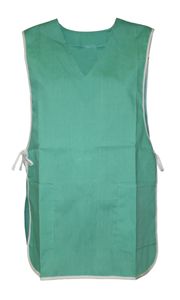 Chasuble Kasack Überwurf Schürze Baumwolle/Polyester, Größe:S, Farbe:grün zum Binden
